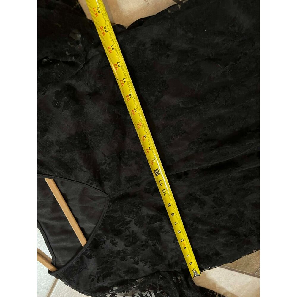 3XL Black Floral Sheer Lined Blouse Bell Sleeve Whimsigoth Witchy Unbranded Boho - Picture 6 of 8